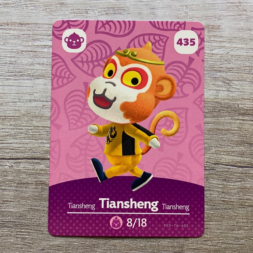Genuine Animal Crossing Amiibo card Tiansheng